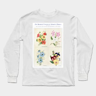 Flower watercolor illustration (1915) Long Sleeve T-Shirt